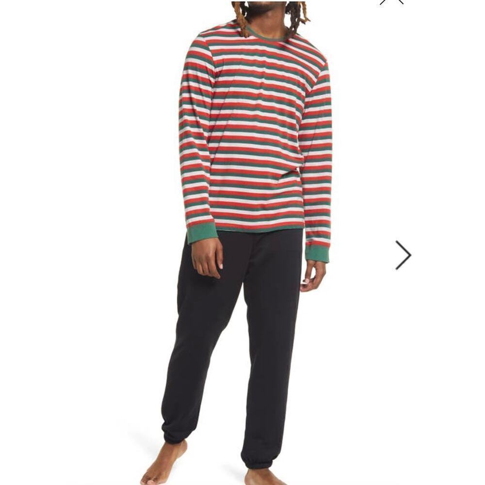 BP. Hang Out Cotton Blend Pajamas In Black size large